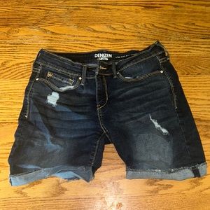 Low rise denim boy shorts